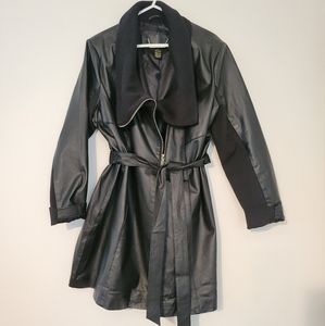 Iman Genuine Leather Long Jacket XL